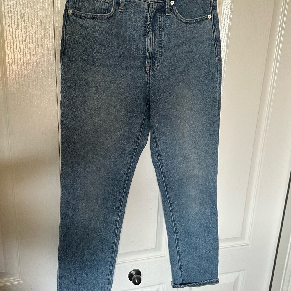 Madewell Blue Straight Leg Jeans with Classic Denim Finish